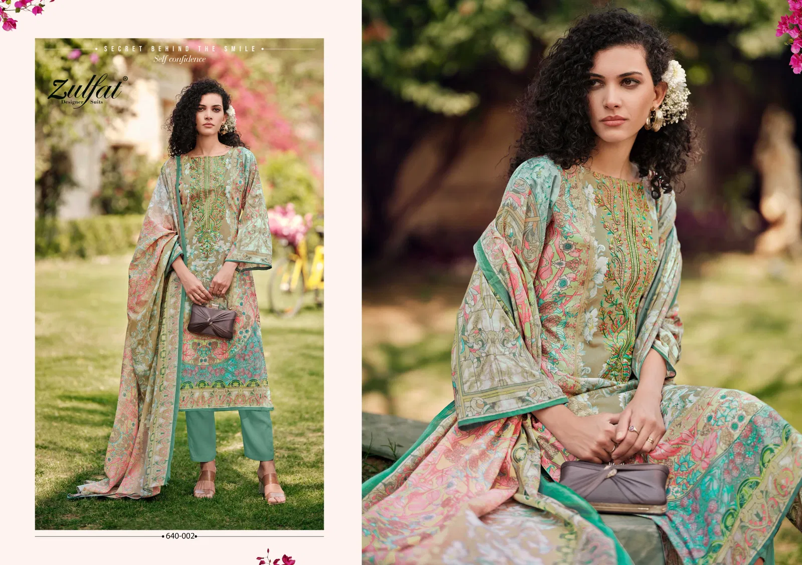 Gulzaar By Zulfat Pure Cotton Printed Embroidery Dress Material Online Wholesale